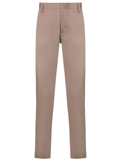 Emporio Armani Ss24 Men's Cotton Blend Pants 0144 In Brown