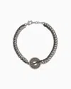 Emporio Armani Stainless Steel And Ip Gun-plating Chain Bracelet In Multicoloured