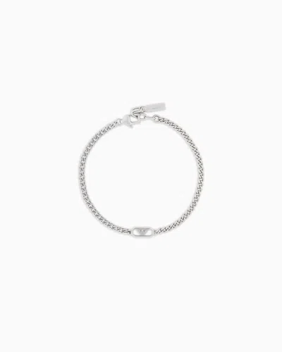 Emporio Armani Stainless Steel Chain Bracelet In Multi