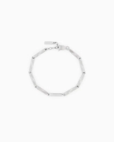 Emporio Armani Stainless Steel Chain Bracelet In Multicolore