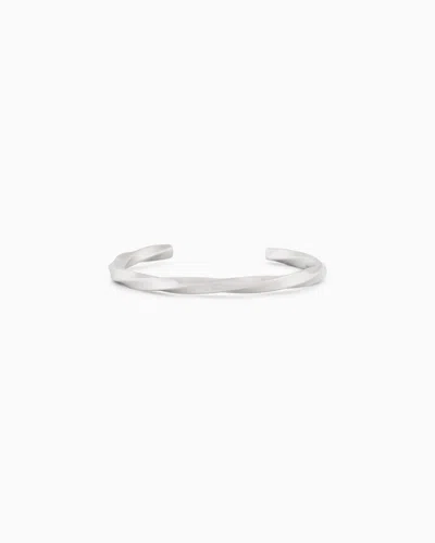 Emporio Armani Stainless Steel Cuff Bracelet In Multicolore