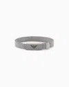 Emporio Armani Stainless Steel Mesh Bracelet In Multicoloured