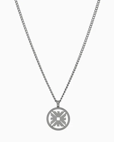Emporio Armani Stainless Steel Pendant Necklace In Multicoloured