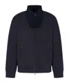 Emporio Armani Travel Essentials Full-zip Sweatshirt In Double Jersey In Blue