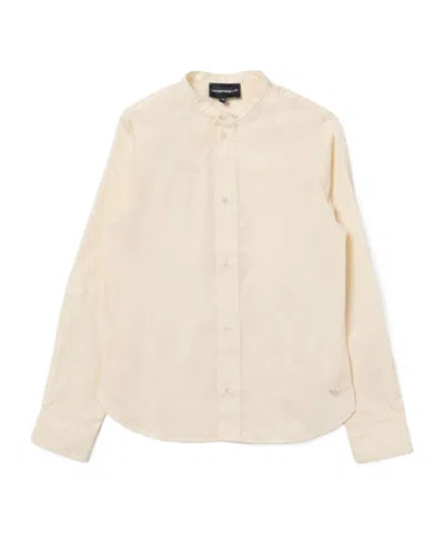 Emporio Armani Stand-up Collar Shirt In Nude