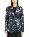 Emporio Armani Starry Sky Blazer In Black/green