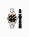 Emporio Armani Steel Strap Watches In Multicoloured