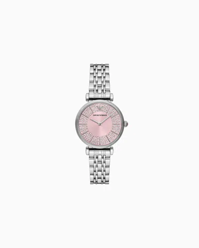 Emporio Armani Steel Strap Watches In Multicoloured