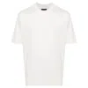 Emporio Armani Asv Domed Logo Pima-jersey T-shirt In White
