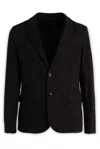 Emporio Armani Tailored Single-breasted Jacket Dart Detailing In Blue