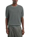 Emporio Armani Asv Lyocell-blend Jumper With Lettering Intarsia In Balsam Green