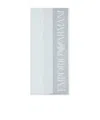 Emporio Armani Stole With Multicoloured Vertical Bands In Blue
