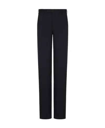 Emporio Armani Straight Casual Pants In Black