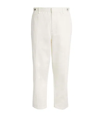 Emporio Armani Straight Chinos In White
