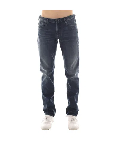 Emporio Armani Straight Cut Jeans In Black