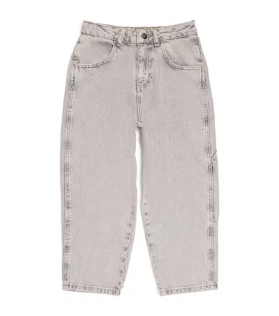 Emporio Armani Kids' Straight Jeans In Gray