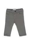 Emporio Armani Straight-leg Chino Trousers In 灰色