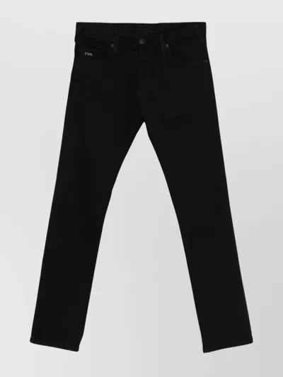 EMPORIO ARMANI STRAIGHT LEG DENIM TROUSERS WITH FIVE POCKETS