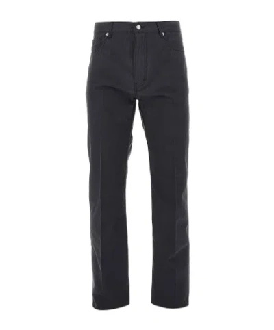 Emporio Armani Straight-leg Five-pocket Trousers In Black