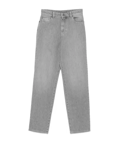 Emporio Armani Belt-loop Pocket Jeans In Gray