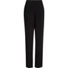 Emporio Armani High-rise Wide-leg Crepe Pants In Black