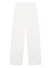 Emporio Armani Icon Trousers In Fluid Armure Fabric