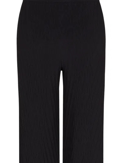 Emporio Armani Straight-leg Trousers In Black