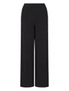 Emporio Armani Straight Leg Trousers In Black