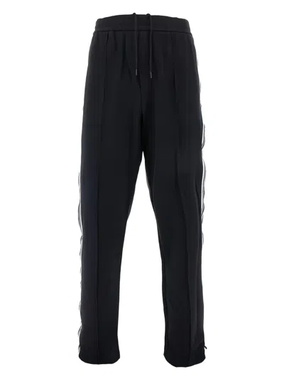 Emporio Armani Relaxed Fit Trousers With Sporty Side Stripes In Multi