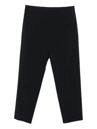 Emporio Armani Straight Leg Trousers In Black