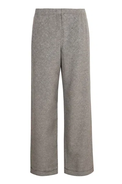 Emporio Armani Straight-leg Trousers In Gray