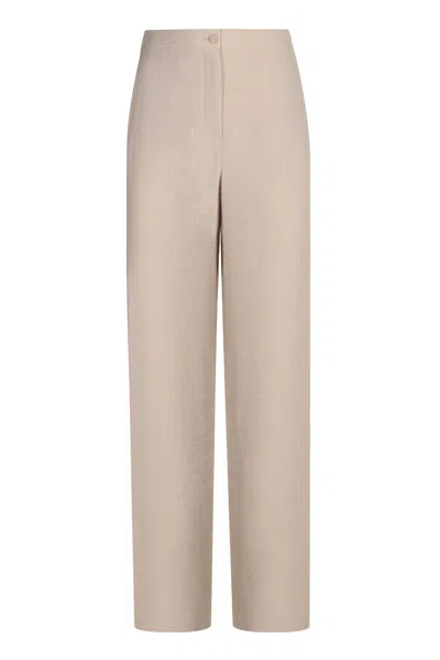 Emporio Armani Button-fastening Trousers In Neutral