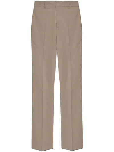 Emporio Armani Straight-leg Trousers In Neutrals