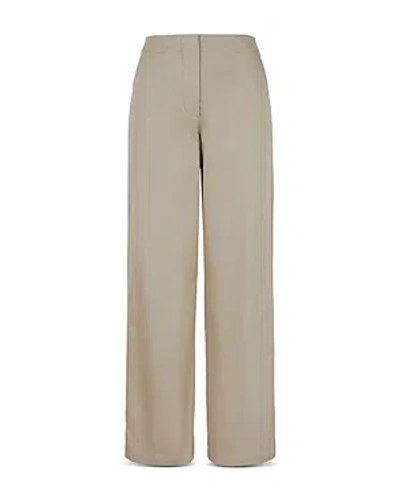 Emporio Armani Straight Leg Trousers In Off White