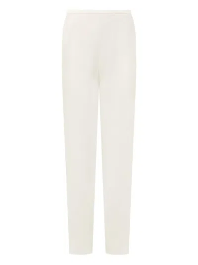 Emporio Armani Straight-leg Trousers In White