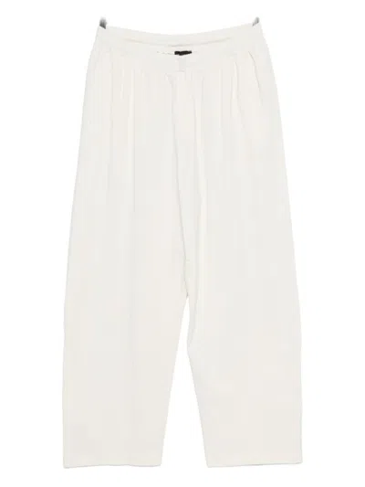 Emporio Armani Straight-leg Trousers In White