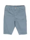 Emporio Armani Straight-leg Twill Trousers In Blue
