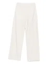 Emporio Armani Textured Straight Trousers In Neutral