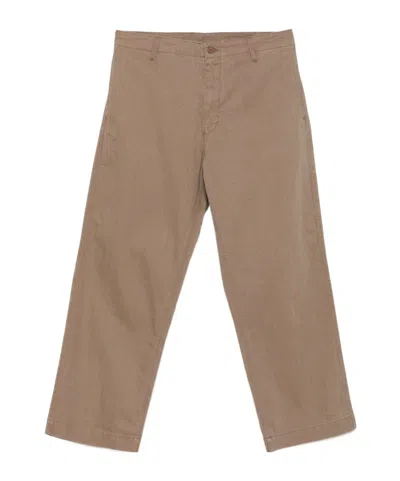 EMPORIO ARMANI EMPORIO ARMANI LOGO PATCH STRAIGHT LEG PANTS