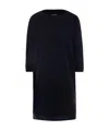 Emporio Armani Straight Tube Long-sleeved Dress In Black