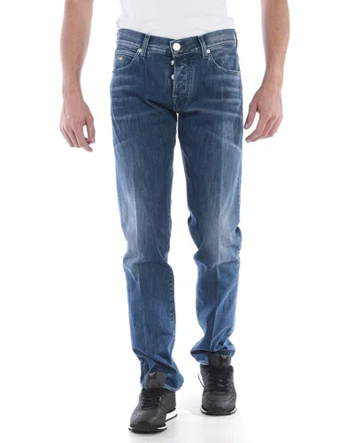 Emporio Armani Straight Tube Slim Jeans In Navy