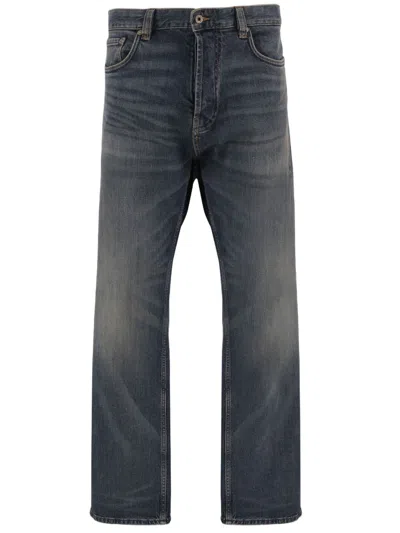 Emporio Armani Straight-leg Denim Jeans With Classic Five-pocket Design In Blue