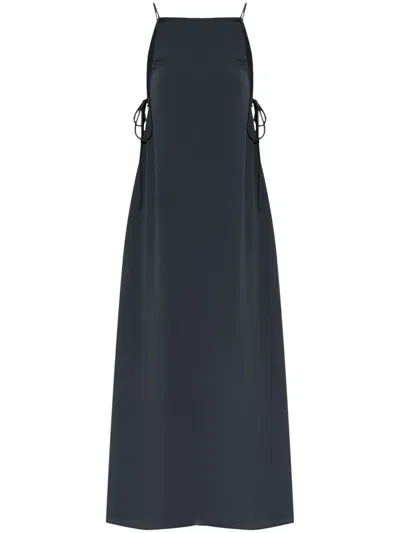 Emporio Armani Strap-detail Maxi Dress In Blue