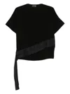 Emporio Armani Strap-detail T-shirt In Black