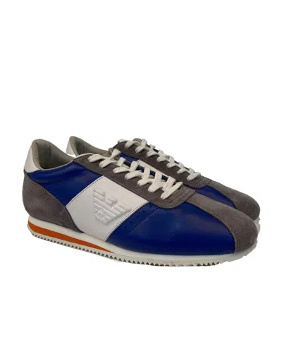 Emporio Armani Strap-up Casual Sneakers In Black