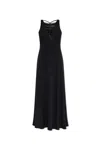 Emporio Armani Long Dress With Flared Hem And Scoop Back