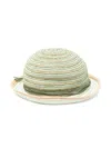 Emporio Armani Straw Bowl Hat In Neutrals