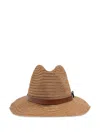 Emporio Armani Women's Straw Fedora Hat In Brown