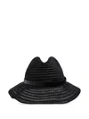 Emporio Armani Straw Hat In Black