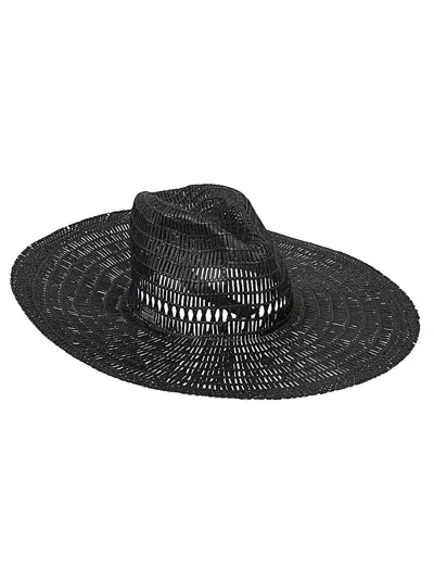 Emporio Armani Straw Hat In Black